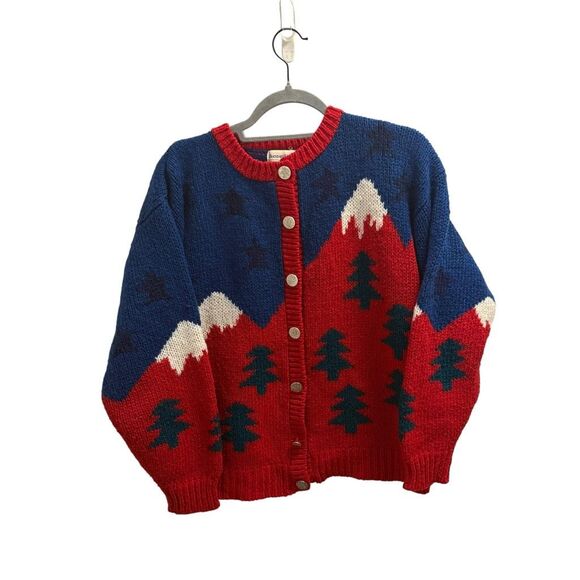 Vintage Boundry Waters knit holiday cardigan size medium - Picture 1 of 5